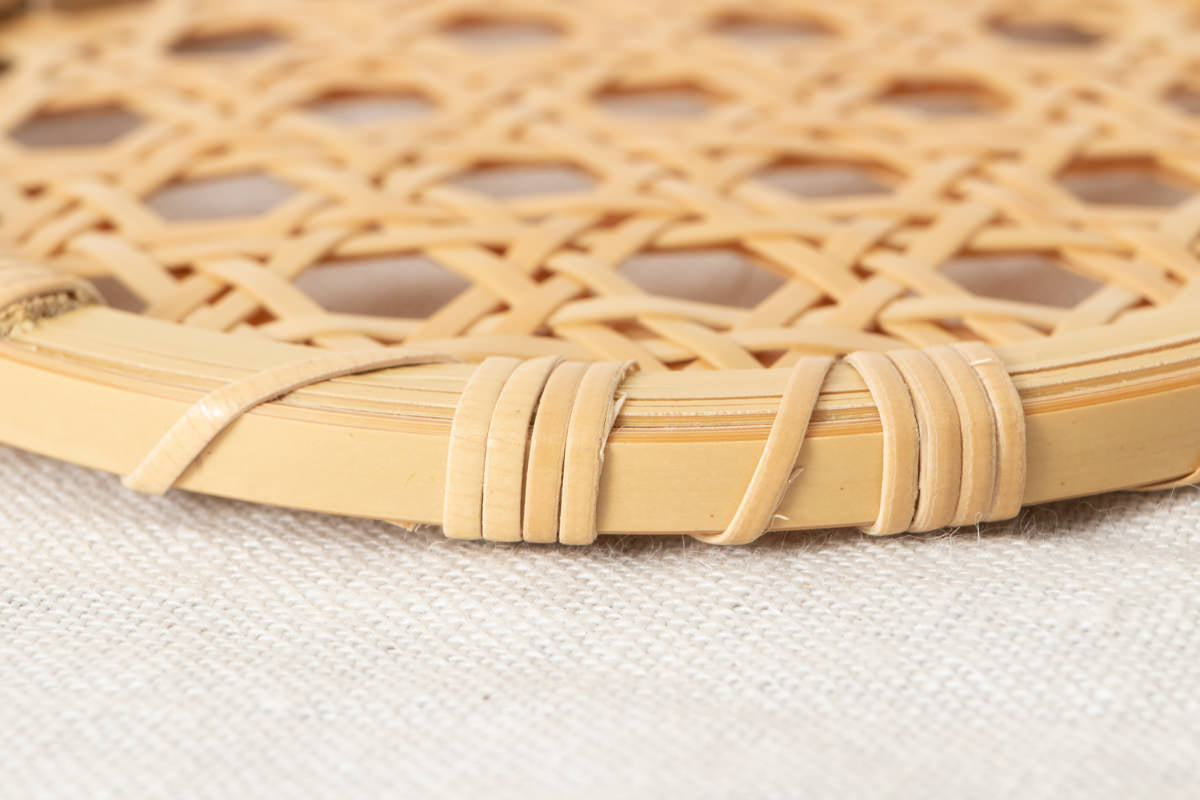 Round Coaster "Double-Sided Weave" / White Bamboo / Tottori-JPN 320708-1