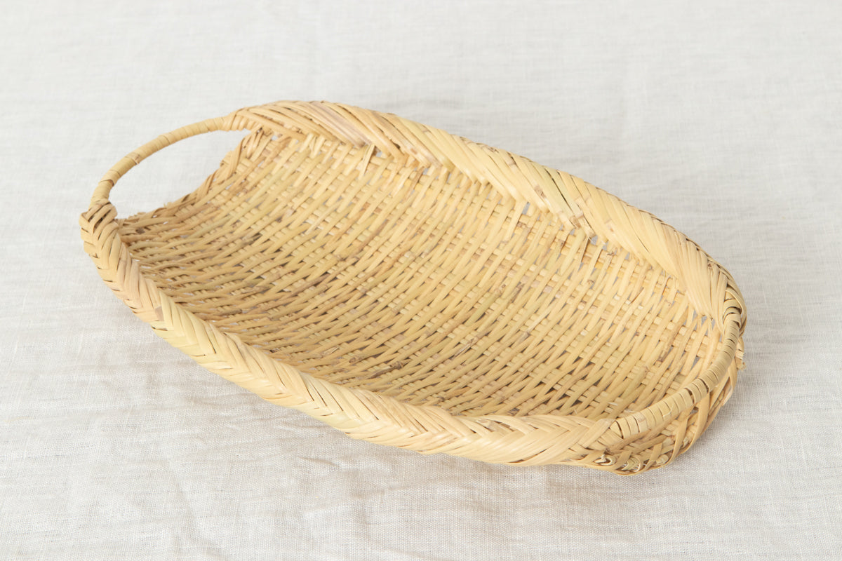 Oval Serving Tray with Handle “Type D” / Suzutake Bamboo / Iwate-JPN 210116
