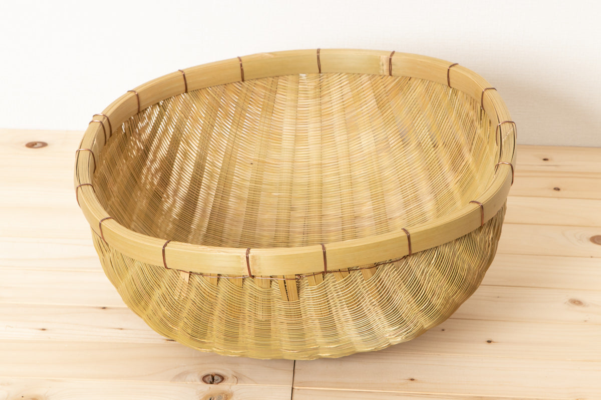 Rice Straining Basket “Sōki” – Full-Skin Finish / Madake Bamboo / Hiroshima-JPN 720805