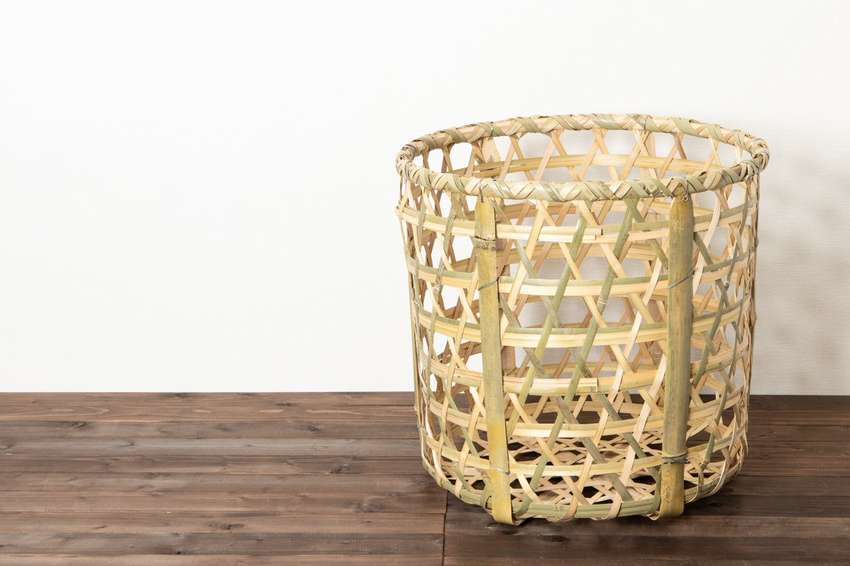 Mutsume Weave Weeding Basket / Madake Bamboo / Ibaraki-JPN 330612-1