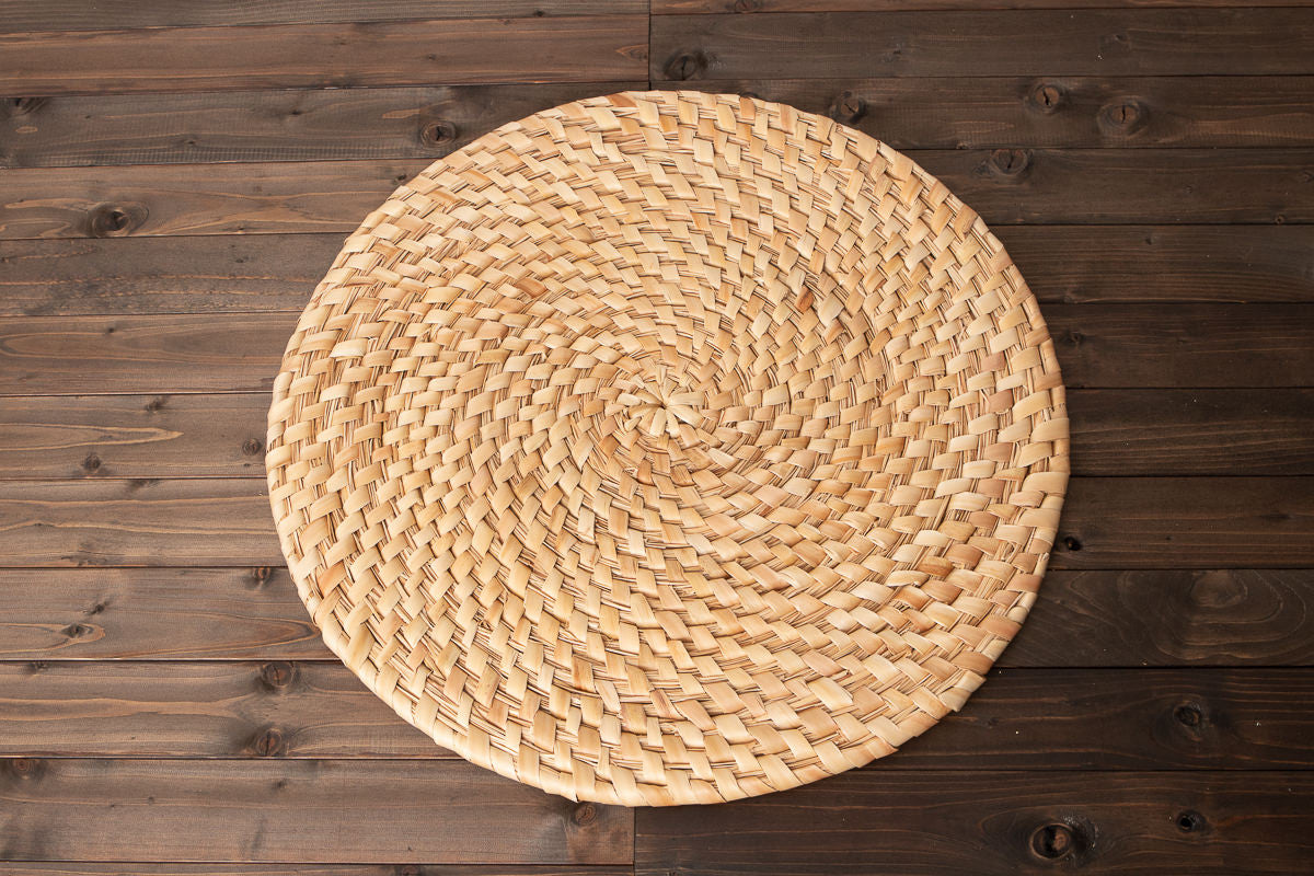 Round Seat Mat – Large Sizes / Shell Ginger / Ishigaki, Okinawa-JPN 810804