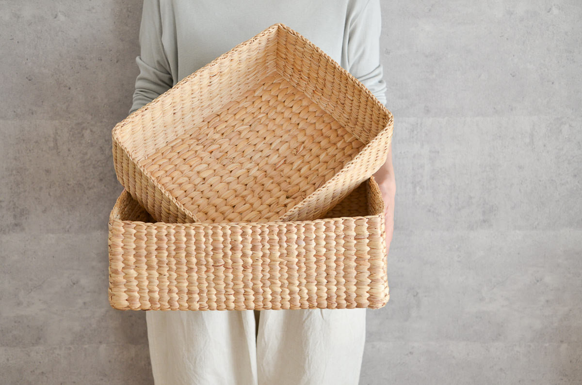 Organizing Basket "Rectangle" / Water Hyacinth / THA 3115214
