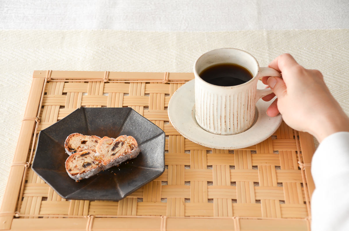 Placemat "Yotsume Weave" / White Bamboo / Ehime-JPN 520204-1