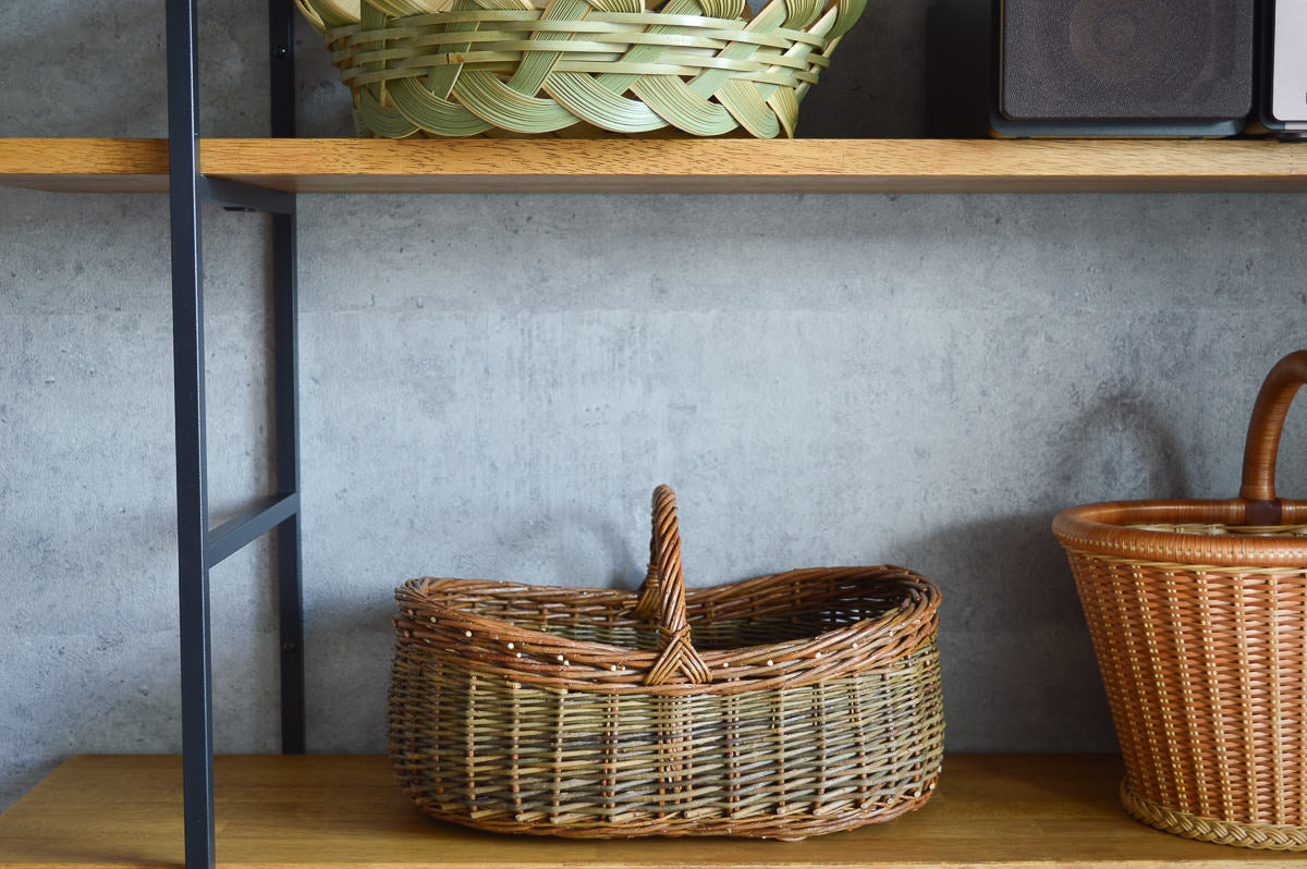 Oval Outdoor Basket / Willow / FRA 630504