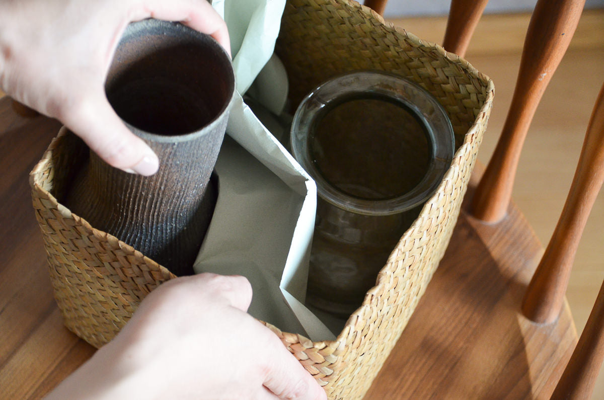 Organizing Basket with Lid "Cube" / Krajood Grass / THA 3115114