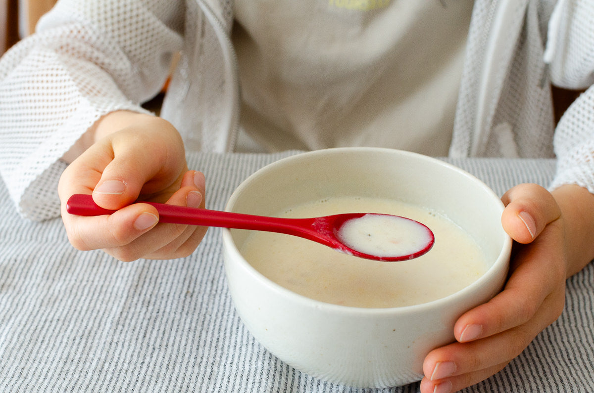 Kids Spoon (Oval, Round / Natural, Red) / Moso Bamboo / Oita-JPN 211115