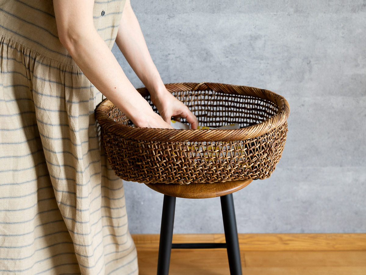 Oval Basket – Sukashi Weave / Akebi Vine / Nagano-JPN 311226