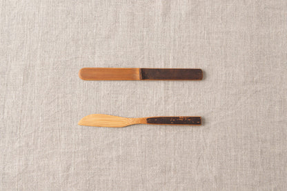 Butter Knife, Multipurpose Spatula / Smoked Bamboo / Kochi-JPN 321209