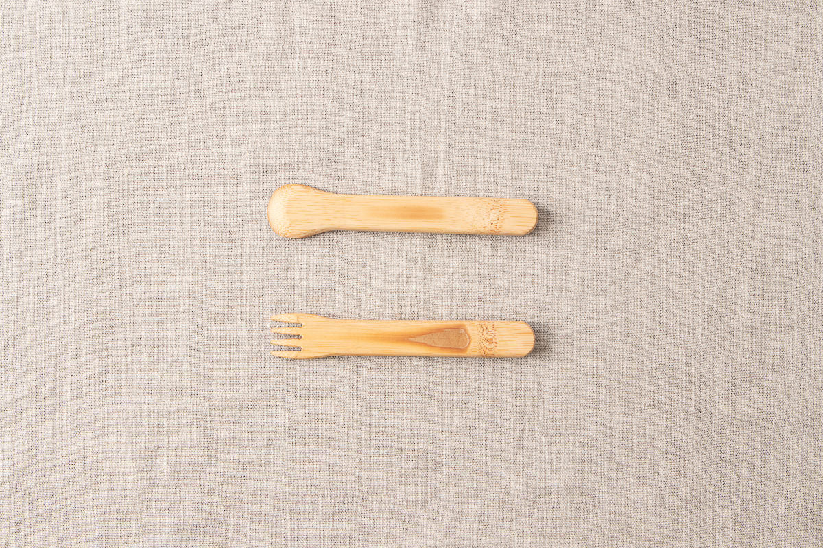 Children’s Spoon, Fork / Smoked Bamboo / Kochi-JPN 321211