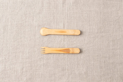 Children’s Spoon, Fork / Smoked Bamboo / Kochi-JPN 321211