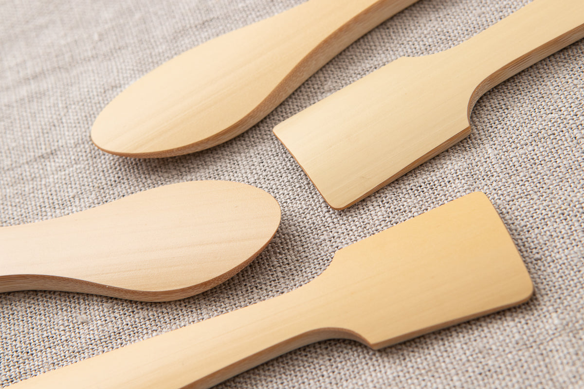 Ice Cream Spoon – Round & Square / White Bamboo / Ōita-JPN 510402