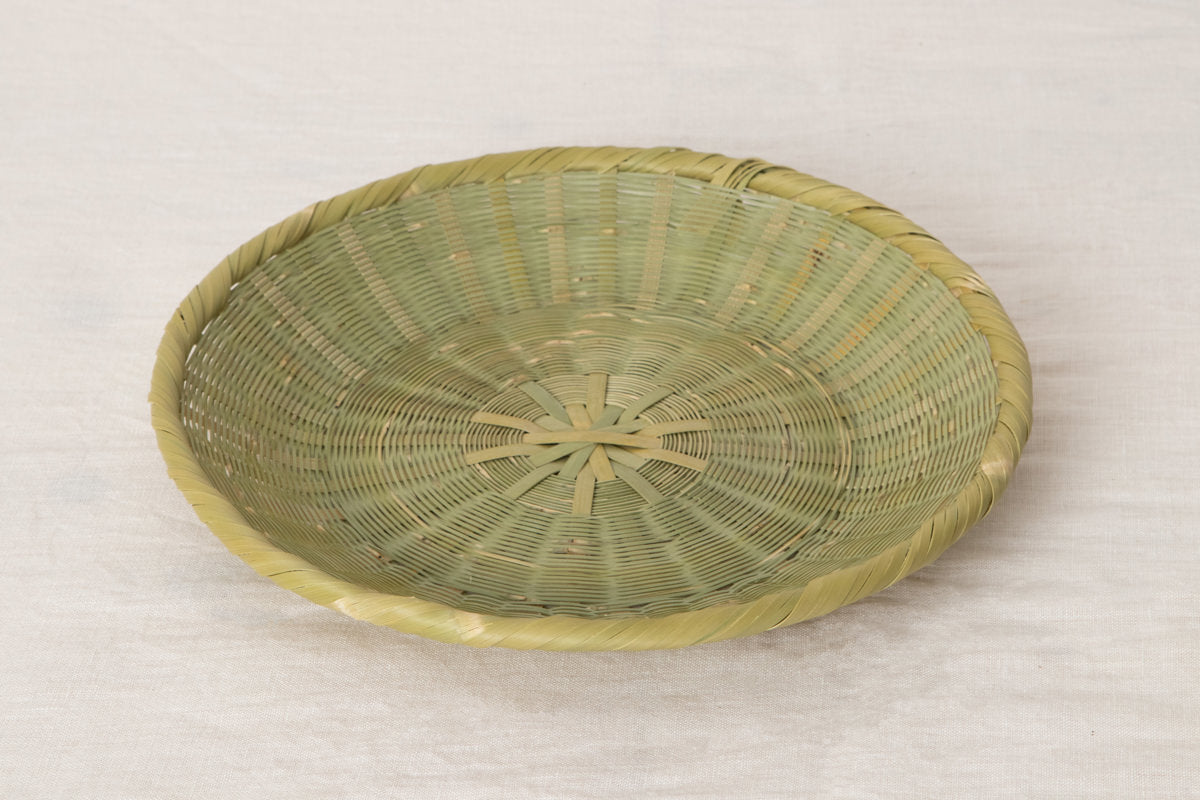 Round Bamboo Tray “Kikuzoko Weave” / Madake Bamboo / Oita-JPN 110703