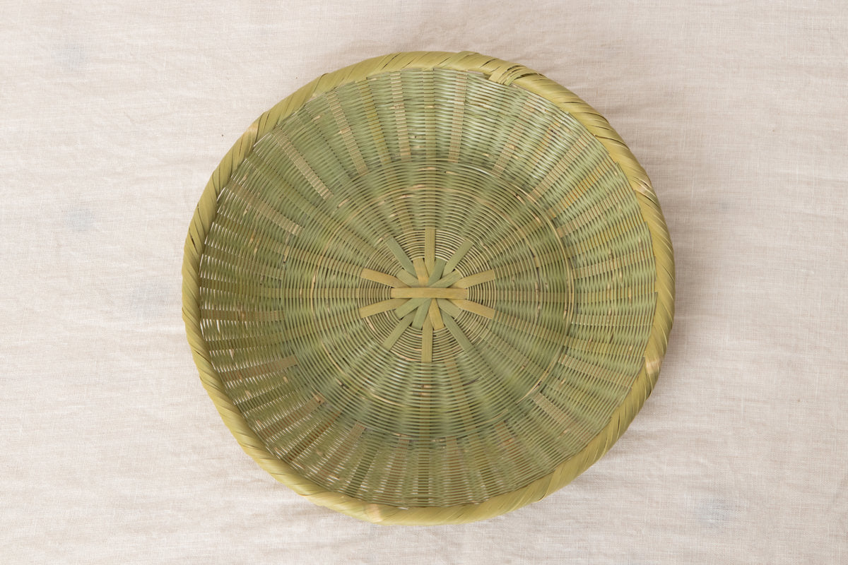 Round Bamboo Tray “Kikuzoko Weave” / Madake Bamboo / Oita-JPN 110703