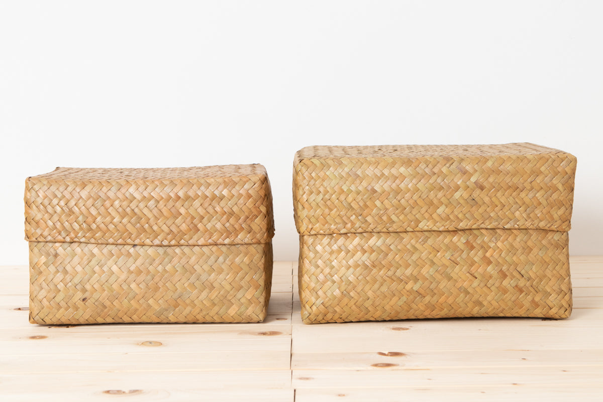 Organizing Basket with Lid "Rectangular" / Krajood Grass / THA 3115115