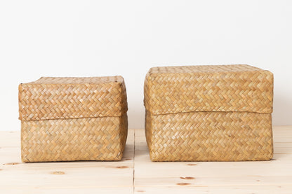 Organizing Basket with Lid "Rectangular" / Krajood Grass / THA 3115115