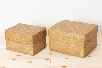 Organizing Basket with Lid "Rectangular" / Krajood Grass / THA 3115115