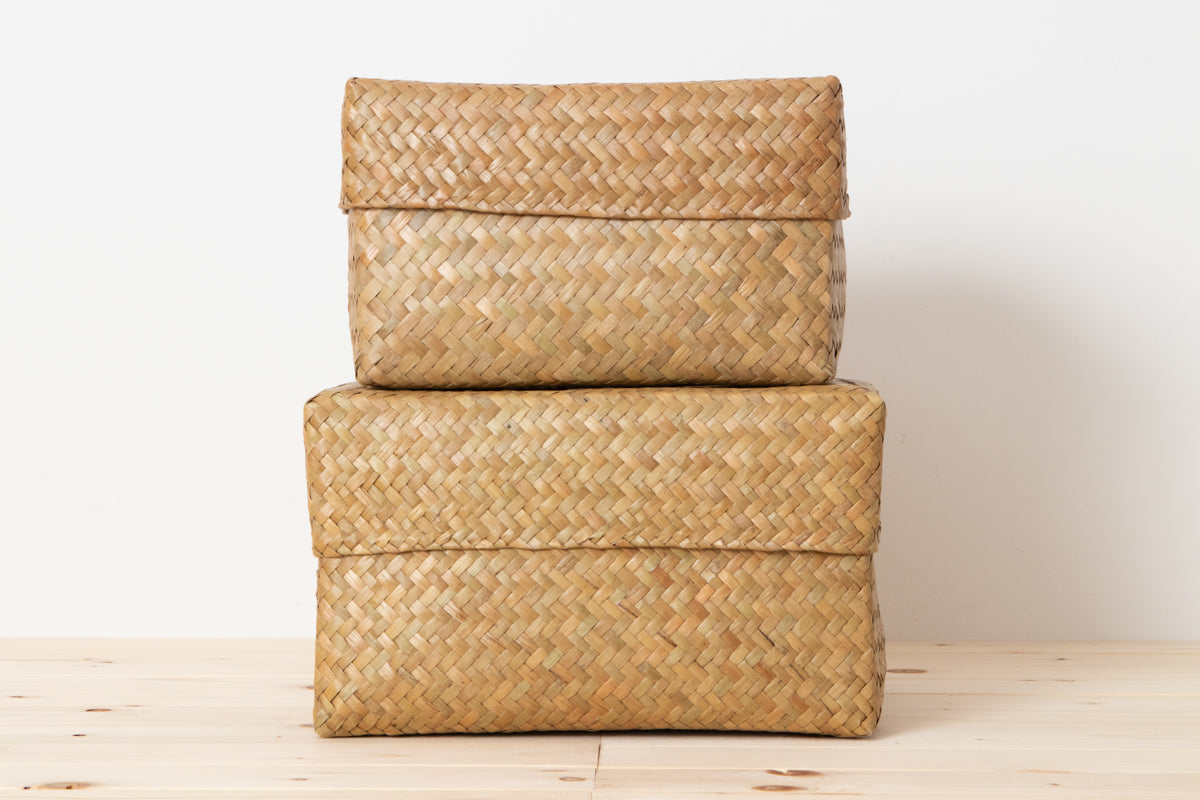 Organizing Basket with Lid "Rectangular" / Krajood Grass / THA 3115115