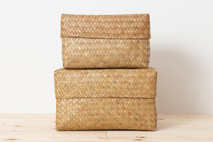 Organizing Basket with Lid "Rectangular" / Krajood Grass / THA 3115115