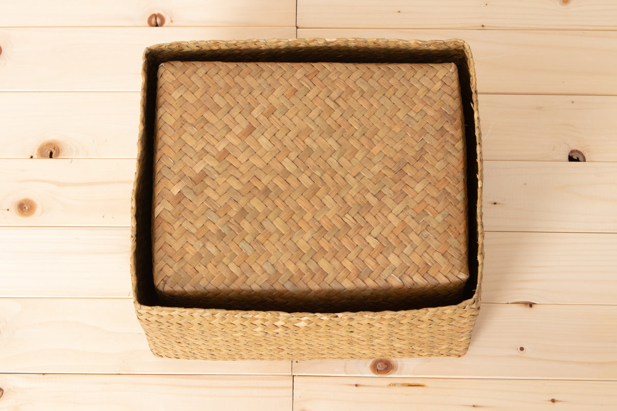 Organizing Basket with Lid "Rectangular" / Krajood Grass / THA 3115115