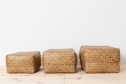 Lidded Storage Basket “Plump” / Krajood Grass / THA 3115113