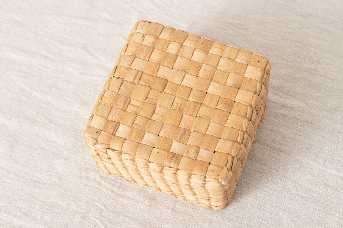Compact Square Box with Lid / Water Hyacinth / THA 3115211