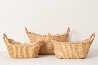 Organizing Basket “Ring Handle” / Water Hyacinth / THA 3115203