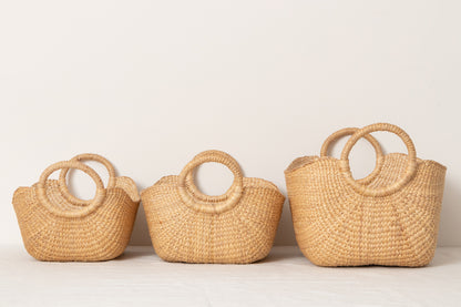Organizing Basket “Ring Handle” / Water Hyacinth / THA 3115203