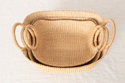 Organizing Basket “Ring Handle” / Water Hyacinth / THA 3115203