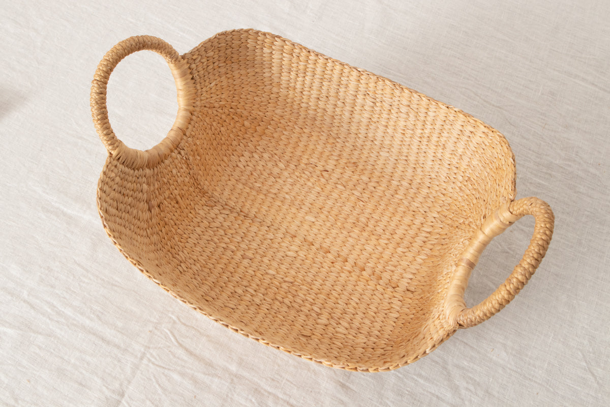Organizing Basket “Ring Handle” / Water Hyacinth / THA 3115203