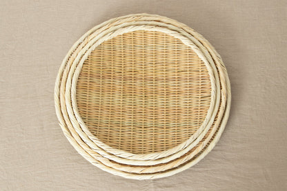 Round Plate “Maru Bon-zaru” Large Sizes / Bamboo / Niigata-JPN 650113
