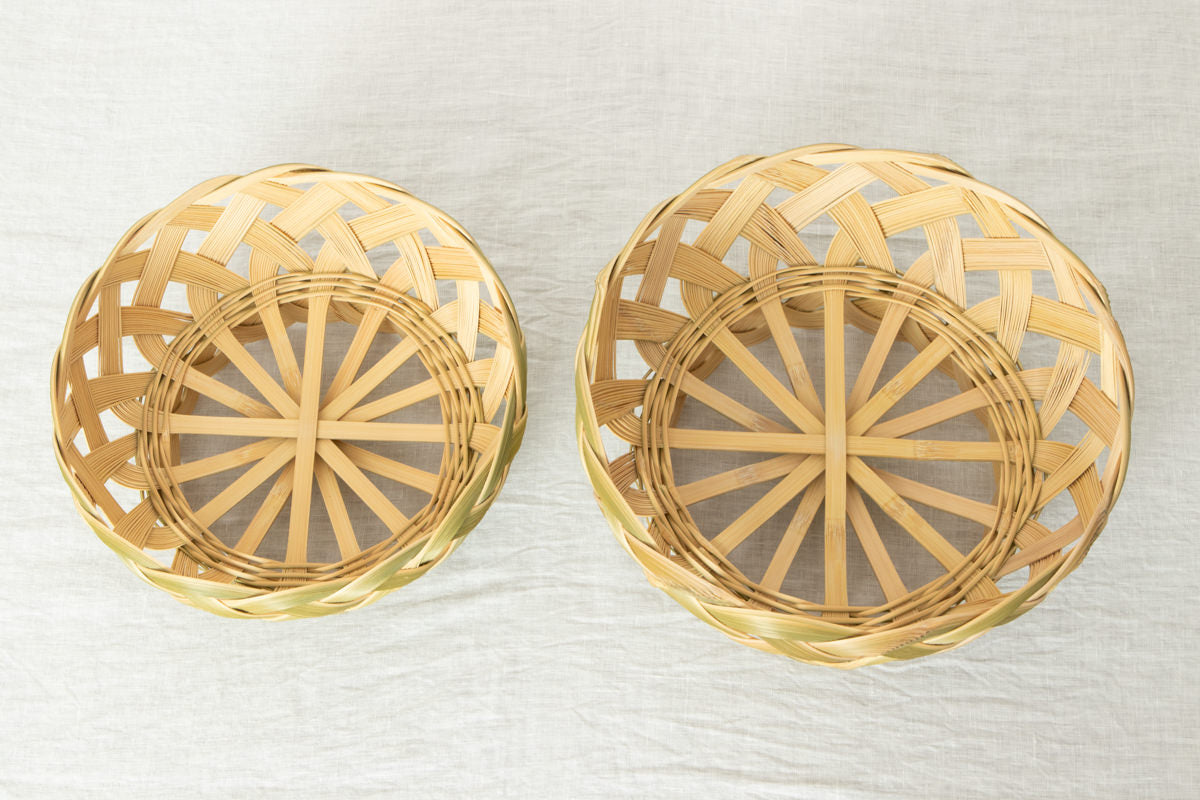 Sasara Open Weave Basket – Smaller / Madake Bamboo / Kanagawa-JPN 430111