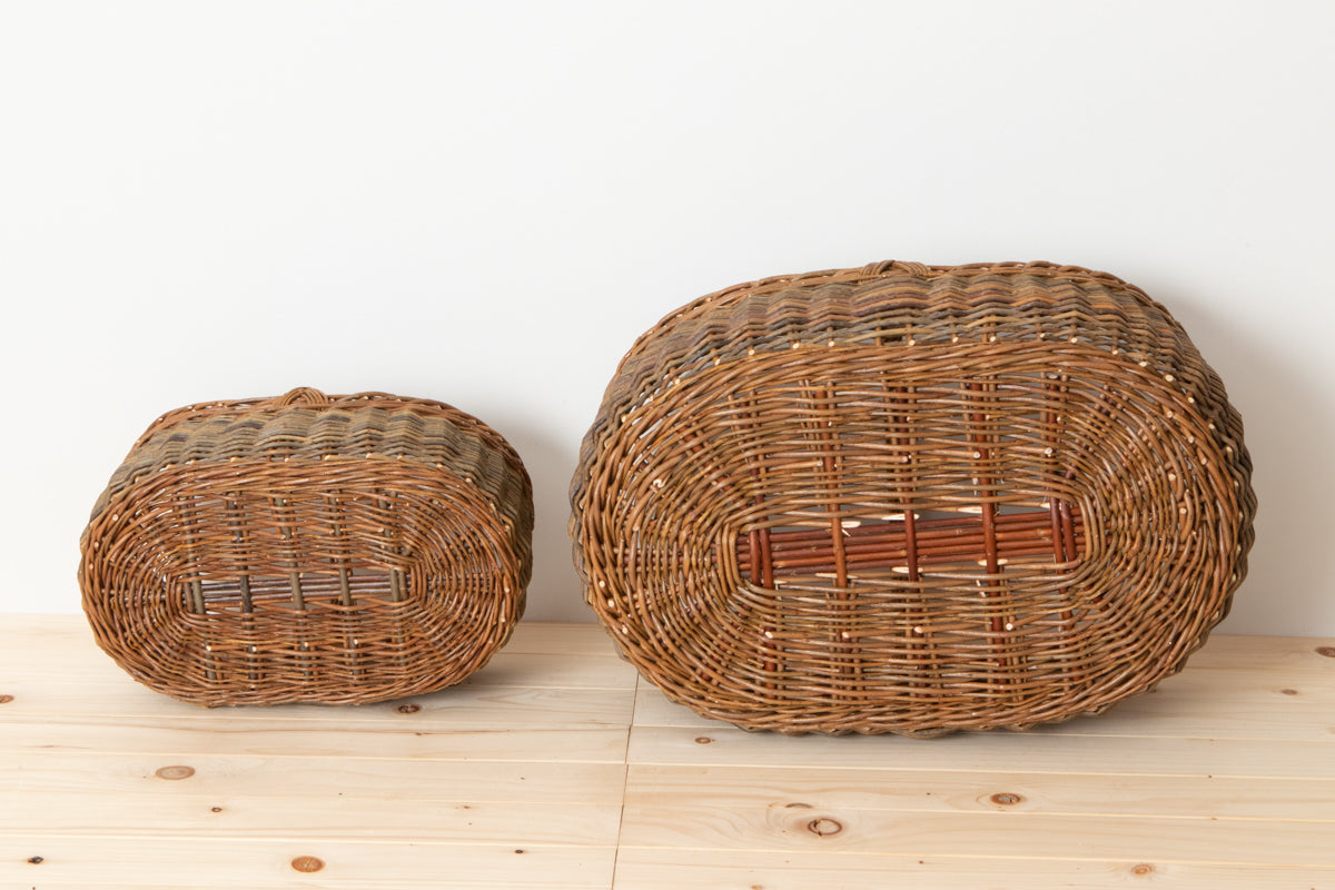 Oval Outdoor Basket / Willow / FRA 630504