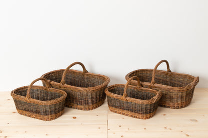 フランス/やなぎ　オーバルハーベストバスケット　S・L・フック付S・フック付L　4種　630503