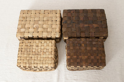 Storage Basket “Checker” / Walnut Bark / Iwate-JPN 1510571