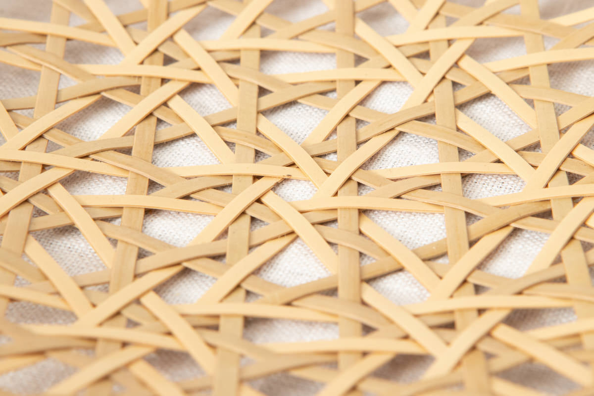 Flat Basket Tray “Interwoven Hex Weave” / Madake Bamboo / Tottori-JPN 320712