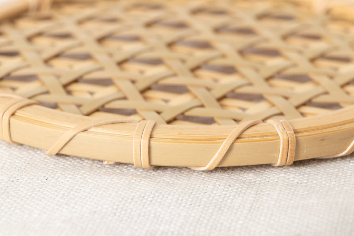 Round Coaster "Double-Layered Mutsume" / Madake Bamboo / Tottori-JPN 320710