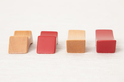 Chopsticks rest "Reversible Bridge" [ Natural, Red ] / Japanese cherry birch / Ōita-JPN 211145