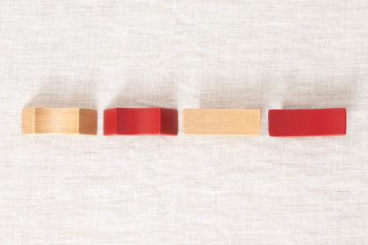 Chopsticks rest "Reversible Bridge" [ Natural, Red ] / Japanese cherry birch / Ōita-JPN 211145