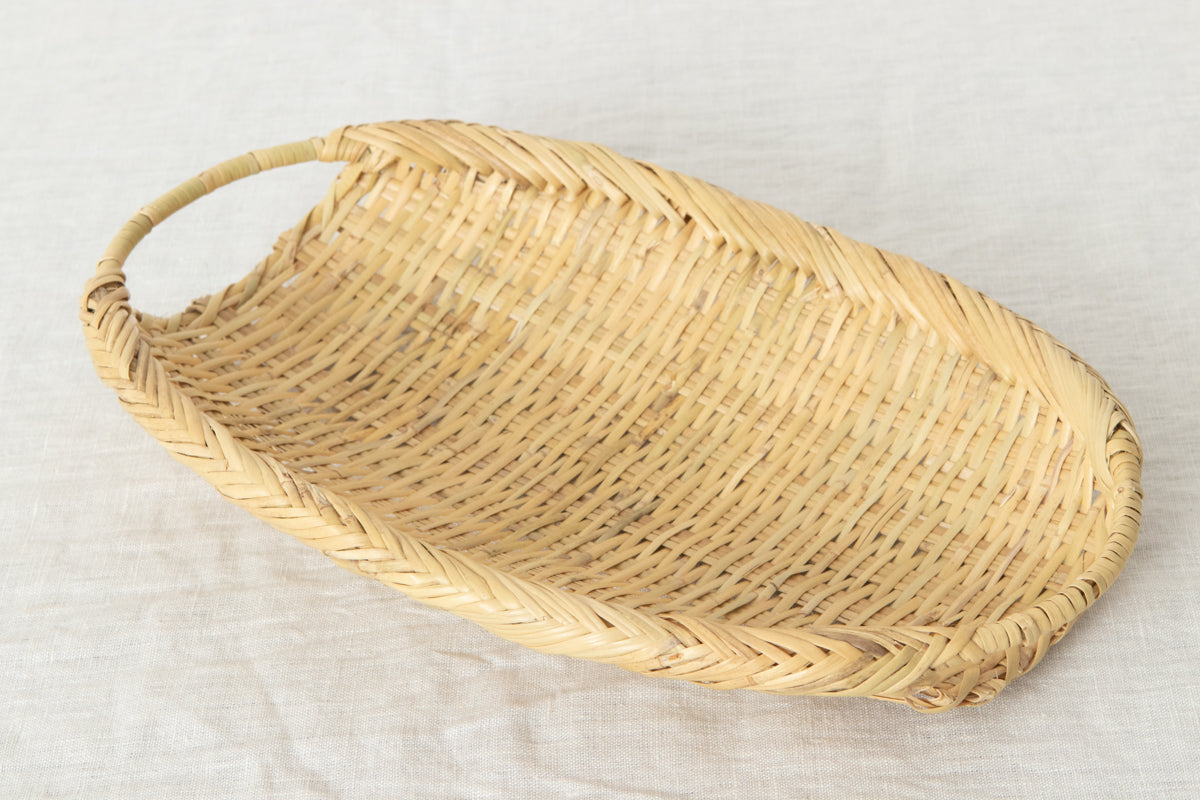 Oval Serving Tray with Handle “Type D” / Suzutake Bamboo / Iwate-JPN 210116