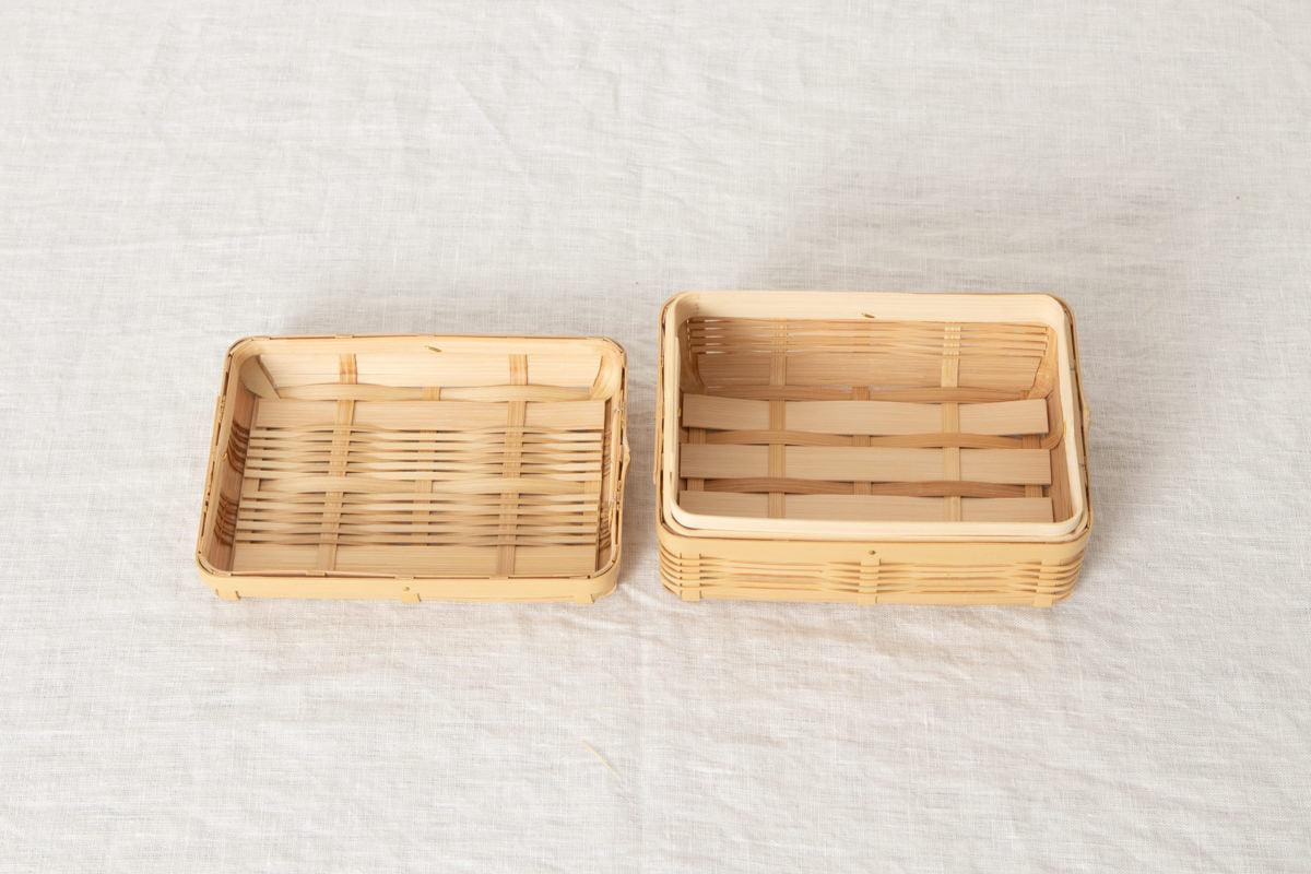 Lunch Box Small Types / White Bamboo / Kagoshima-JPN 321106