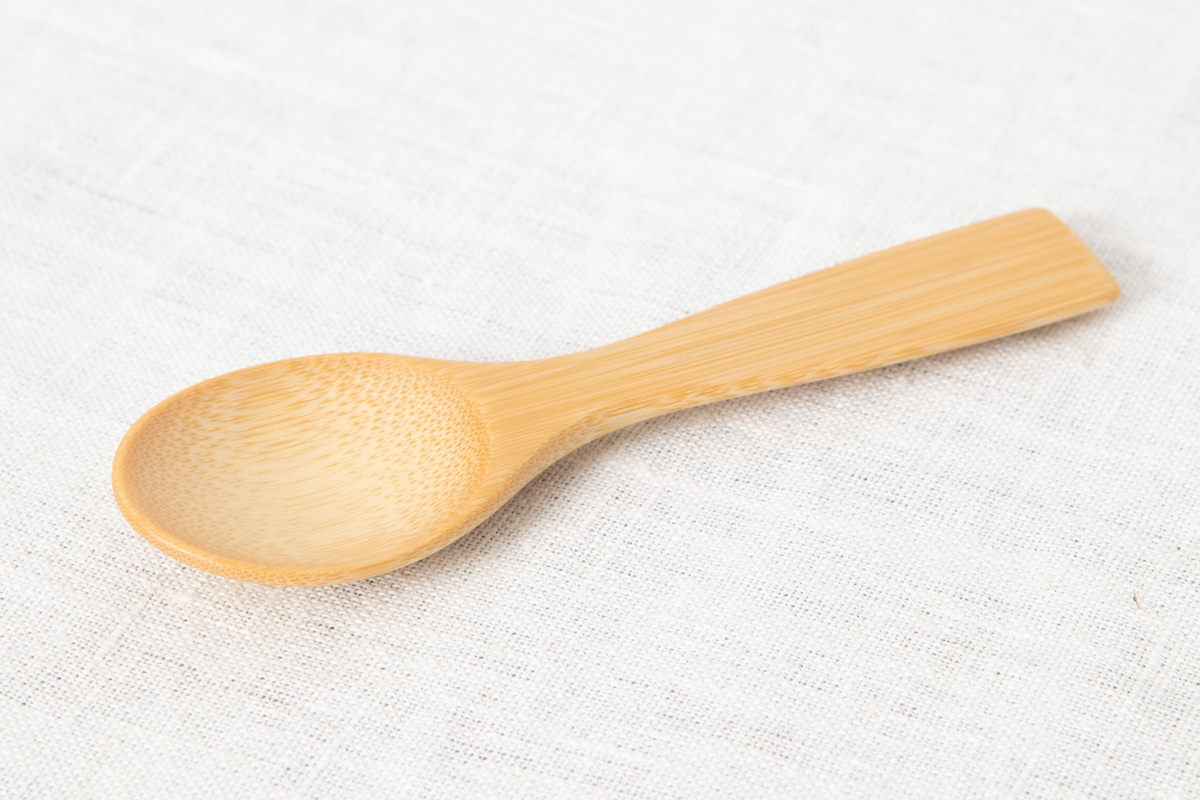 Petite Morning Fork, Knife & Spoon (Natural, Red) / Moso Bamboo / Oita-JPN 211117