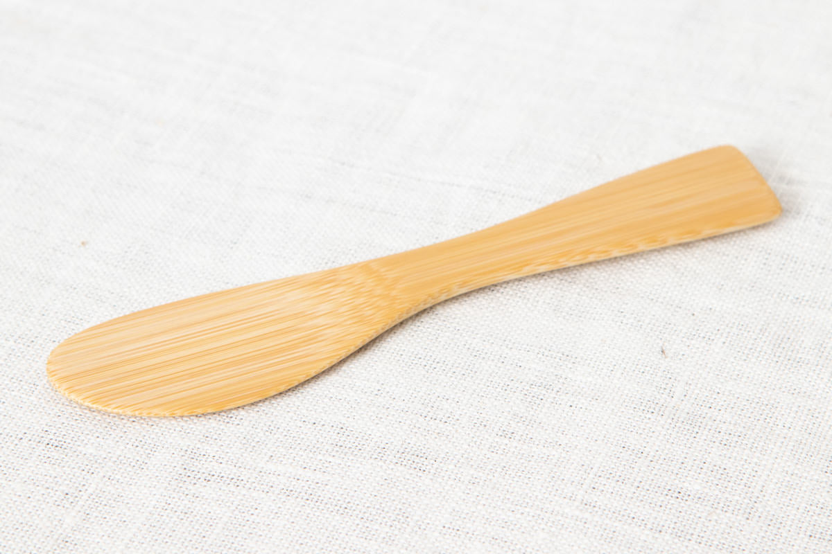 Petite Morning Fork, Knife & Spoon (Natural, Red) / Moso Bamboo / Oita-JPN 211117