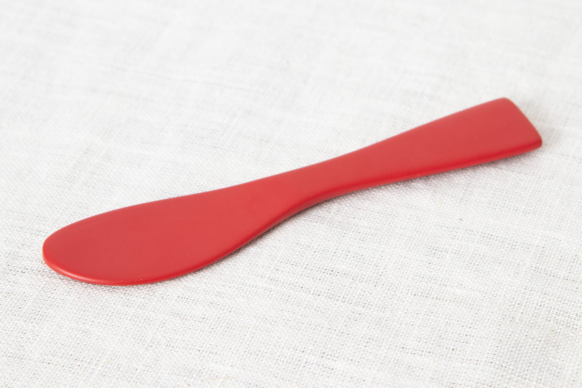 Petite Morning Fork, Knife & Spoon (Natural, Red) / Moso Bamboo / Oita-JPN 211117