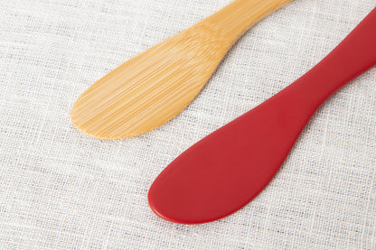 Petite Morning Fork, Knife & Spoon (Natural, Red) / Moso Bamboo / Oita-JPN 211117