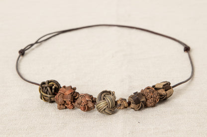 Long Pendant “Mix” / Wild Grape Vine, Walnut, Akebi / Yamagata-JPN 311425-1