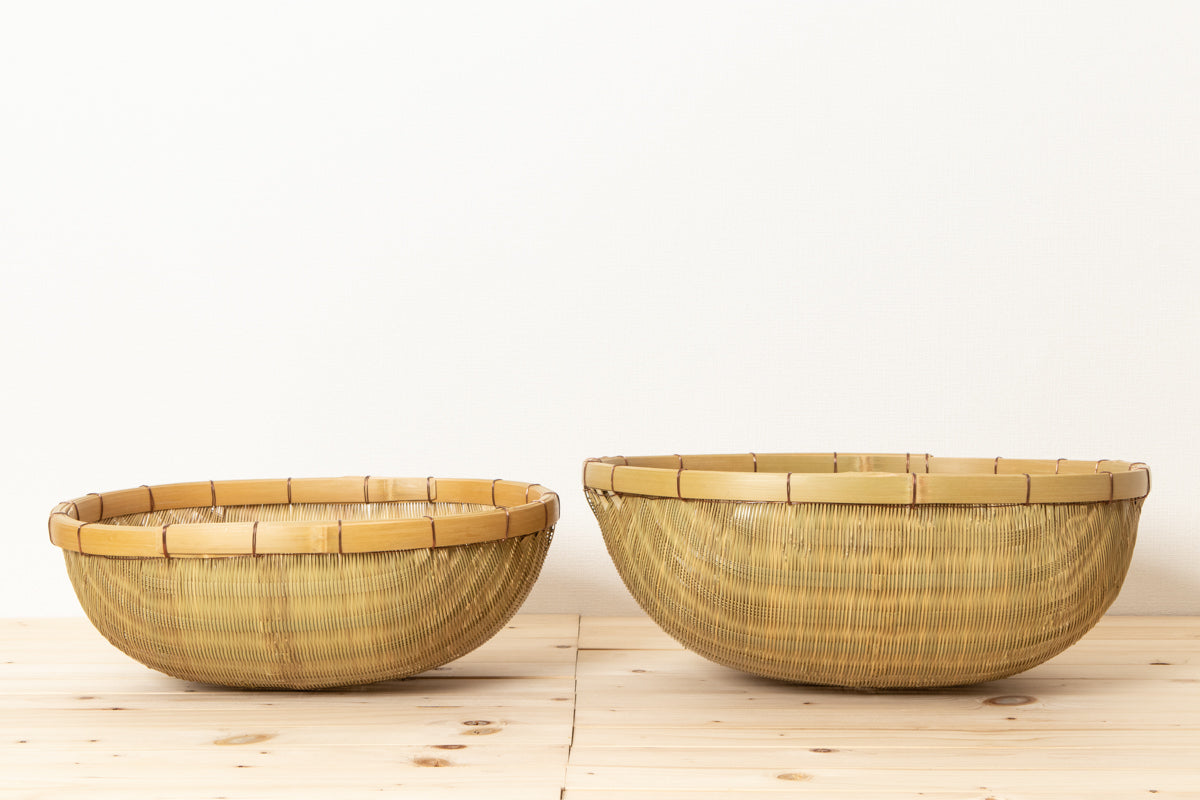 Rice Straining Basket “Sōki” – Full-Skin Finish / Madake Bamboo / Hiroshima-JPN 720805