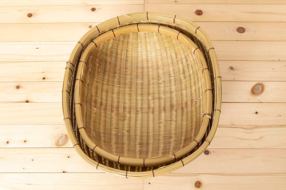 Rice Straining Basket “Sōki” – Full-Skin Finish / Madake Bamboo / Hiroshima-JPN 720805