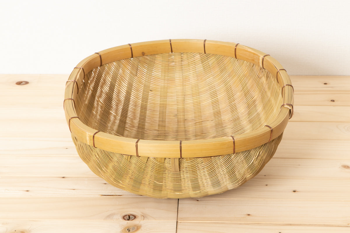Rice Straining Basket “Sōki” – Full-Skin Finish / Madake Bamboo / Hiroshima-JPN 720805