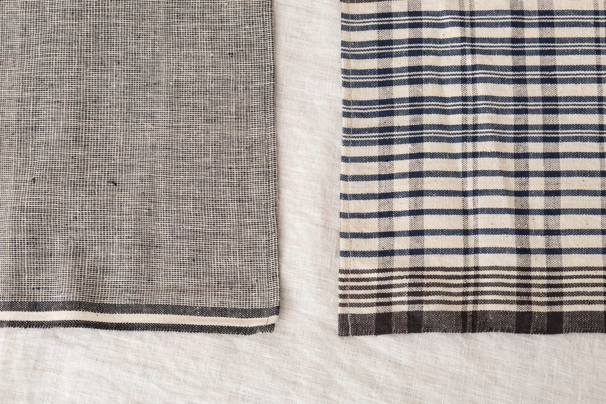 Full Apron – Brush Gray, Madras / Khadi Cotton / IND 330905