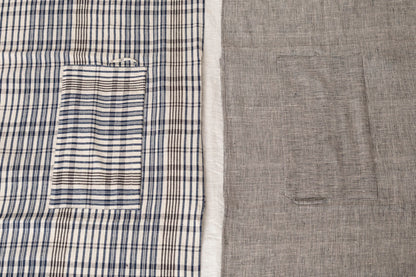 Full Apron – Brush Gray, Madras / Khadi Cotton / IND 330905